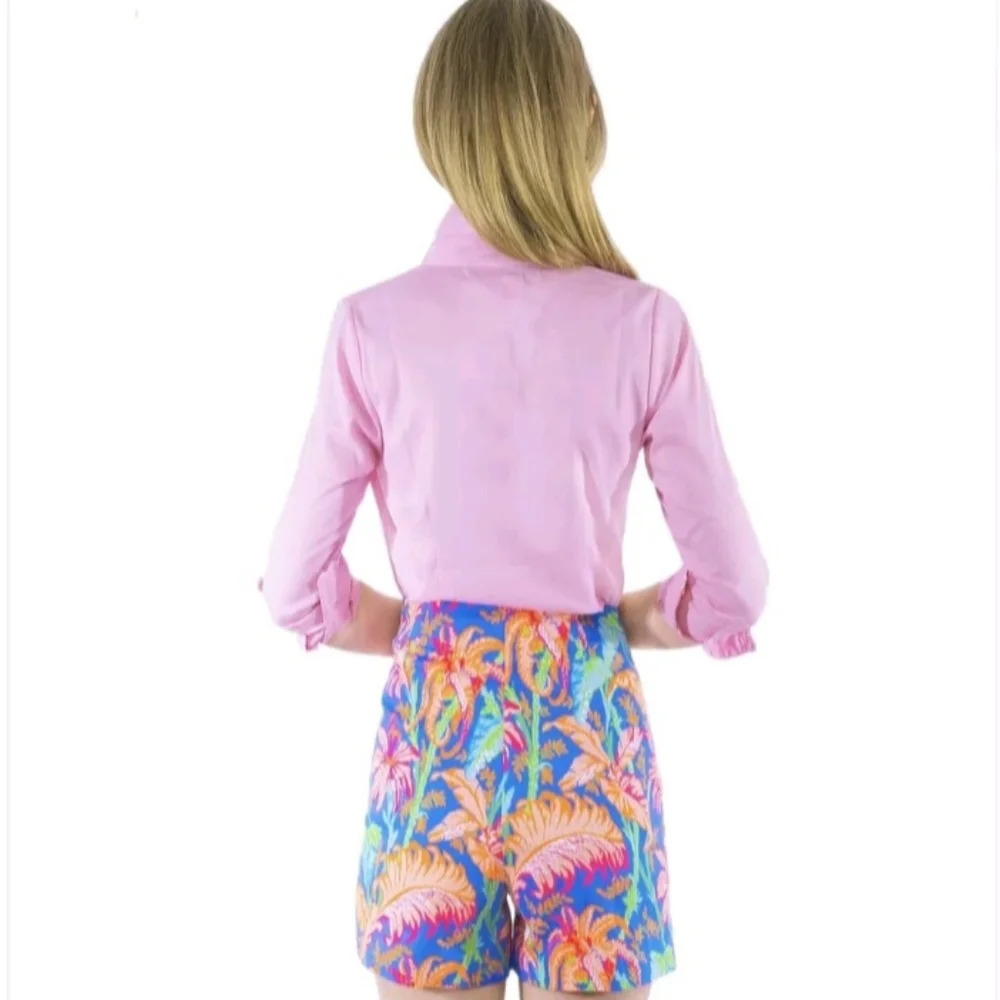 Gretchen Scott Designs Palm Palm Short Size Large NEW NWT Resort Tropical - Picture 2 of 10